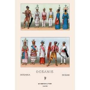  Oceania   Malaysians and Indonesians   Poster by Auguste 