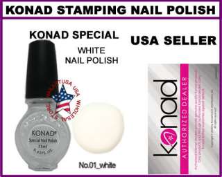 Konad Special Nail Design Polish USA 10ml Color WHITE  