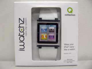 NEW iWatchz Q Wrist Watch Case for iPod Nano 6G   WHITE  