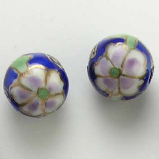 Oriental Porcelain Flower Beads   12mm Round (50 pcs) L138  