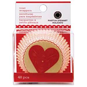 Martha Stewart Cupcake Wraps 48/Pkg Heart & Love; 3 Items/Order 