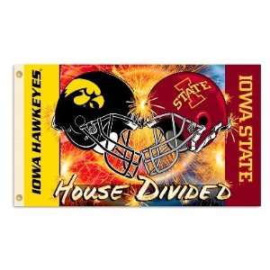  NCAA Iowa   Iowa State 3 by 5 Foot Rivalry House Divided 