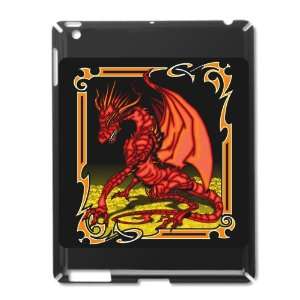  iPad 2 Case Black of Red Dragon Tapestry 