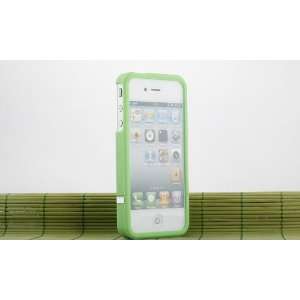   Apple iPhone 4 4S Invisible LCD Screen Prot. Green Hard Case Shield