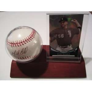 Mark Buehrle Chicago White Sox Signed Autographed Baseball & Wood Case 
