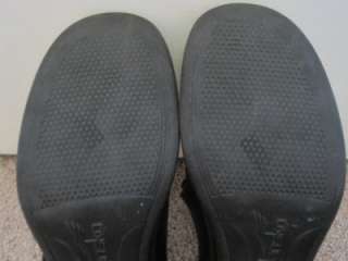 Dansko Mary Jane Black Leather Shoe Clog Sz 37 US 6.5   7 Pre Owned 