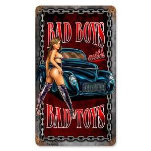  Bad Boys With Toys Vintaged Metal Sign