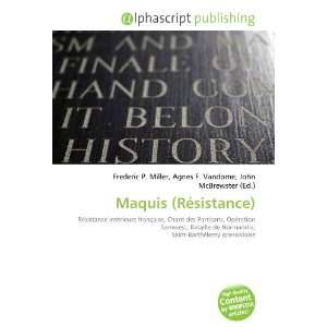  Maquis (Résistance) (French Edition) (9786132857897 