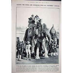  1922 Hiragaz Royal Elephant Gwalior Prince Wales Howdah 