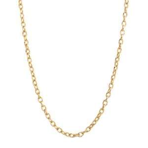  14k Italian Yellow Gold 1.80mm Textured Rolo Link Chain 