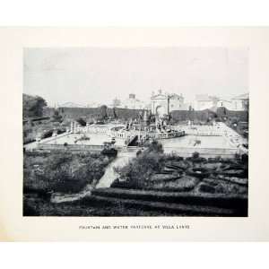  1907 Print Villa Lante Bagnala Viterbo Mannerist Garden 