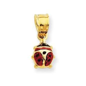  14k Enameled Ladybug Charm Jewelry