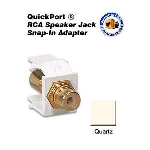  Leviton AC830 BQR Acenti RCA Speaker Jack QuickPort Snap 