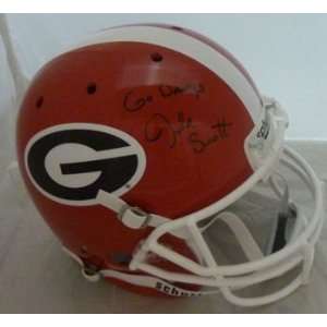 Jake Scott Georgia Bulldogs Signed Full Size Helmet