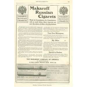  1906 Advertisement Makaroff Russian Cigarets Everything 