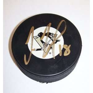  James Neal Autographed Penguins Hockey Puck w/ JSA COA 