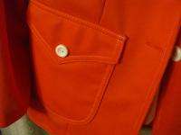 Vintage Womens Coral Blazer Jacket Shirt Retro 60/70s  