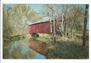 Covered Bridge Hanover PA Postcard York County Conewago Chapel Old 