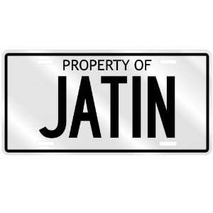 PROPERTY OF JATIN LICENSE PLATE SING NAME 