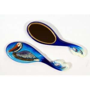 Wholesale Pack Handpainted Pelican Bird Handheld Mirror 