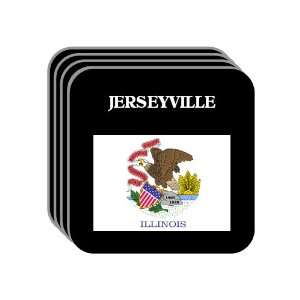  US State Flag   JERSEYVILLE, Illinois (IL) Set of 4 Mini 