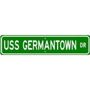 USS GERMANTOWN LSD 42 Street Sign   Navy  Sports 