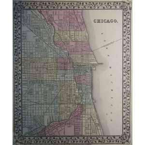  Mitchell Map of Chicago (1869)
