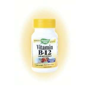  Vitamin B12 lozenge 100 Tablets Natures Way Health 