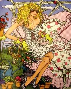 Betsey Johnson FORGET ME NOT GARDEN PARTY COMIC POSTER  