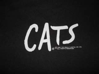 vintage CATS THE MUSICAL BLACK EYES 80S SOFT t shirt L  