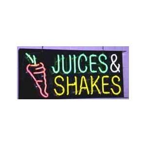  Juices Shakes Neon Sign 13 x 30