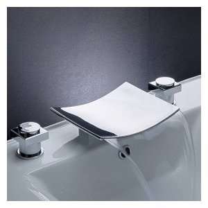  Waterfall Tub Faucet with Stainless Steel Spout 