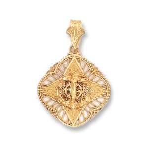  LIOR   Pendant Anchor   filigree   Gold Plated Jewelry