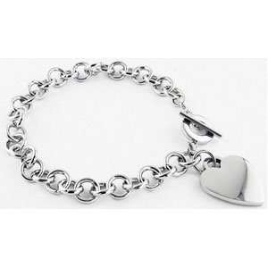  Stainless Steel 07.80 Inch Oval Link Bracelet Jewelry