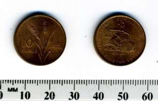 Turkey 1972   10 Kurus Bronze Coin   F.A.O. Series  