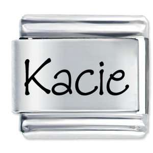  Name Kacie Gift Laser Italian Charm Pugster Jewelry