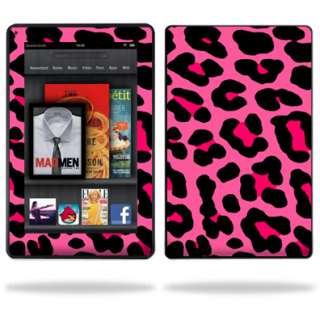   Skin Decal Cover for  Kindle Fire Tablet Pink Leopard  