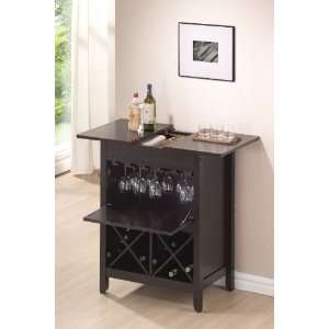  Acme 12240 Leo Wine Bar Cabinet Set, Wenge Finish
