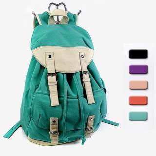 Korean Womens Handbag Canvas Schoolbag Bag Leisure Backpack 5 Colors 