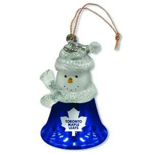  Pack of 3 NHL Toronto Maple Leafs Snowman Bell Christmas 