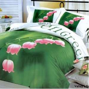  Le Vele Valley Lily   Duvet Cover Bed in Bag   Full / Queen Bedding 