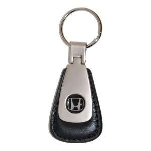  Honda Key Chain Fob   Black Leather / Brushed Finish High 