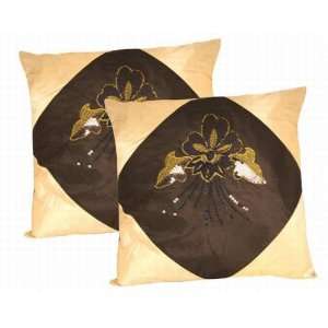  Oriental Silk Cushion Cover (Black) 