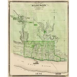    MADISON & VICINITY INDIANA (IN) LANDOWNER MAP 1876