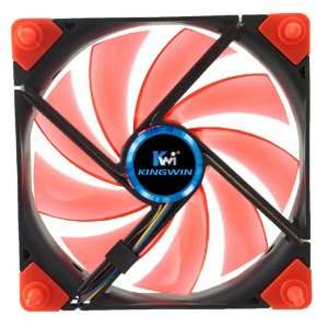 KingWin Duro Bearing Silent Series 120 mm x 120 mm Case Fan with White 