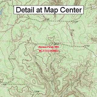 USGS Topographic Quadrangle Map   Kiowa Peak NW, Texas (Folded 