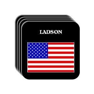 US Flag   Ladson, South Carolina (SC) Set of 4 Mini Mousepad Coasters