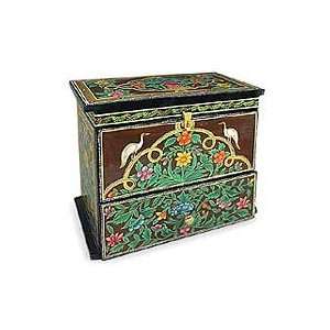  Wood jewelry box, Avian Paradise
