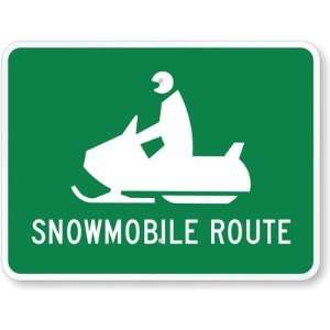  Snowmobile Route (with Graphic) Engineer Grade Sign, 24 x 