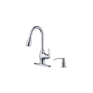 High 1 Hole Kitchen Faucet with Soap Dispenser Finish 